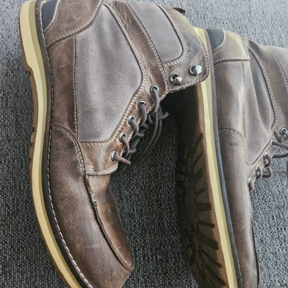 Aldo hightop distressed brown Grey Insulate Hike boots Chukka comfort shoe 12